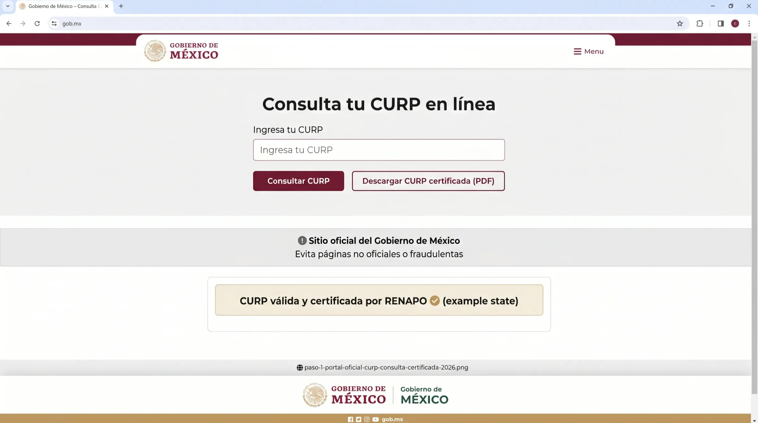 Entra al portal oficial de CURP