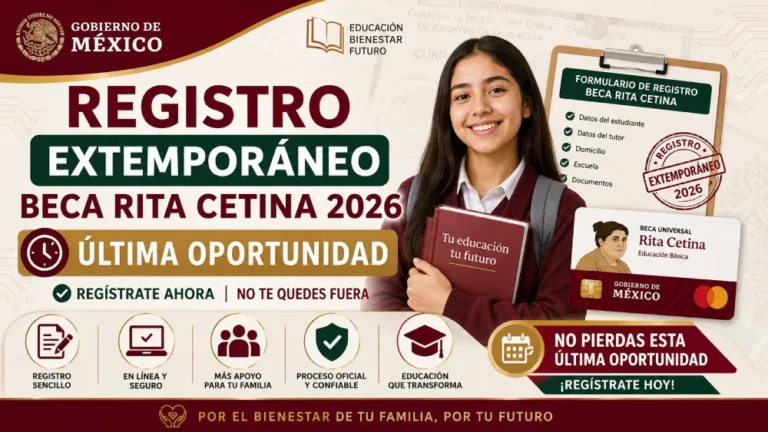 Registro Extemporáneo Beca Rita Cetina 2026: Última Oportunidad