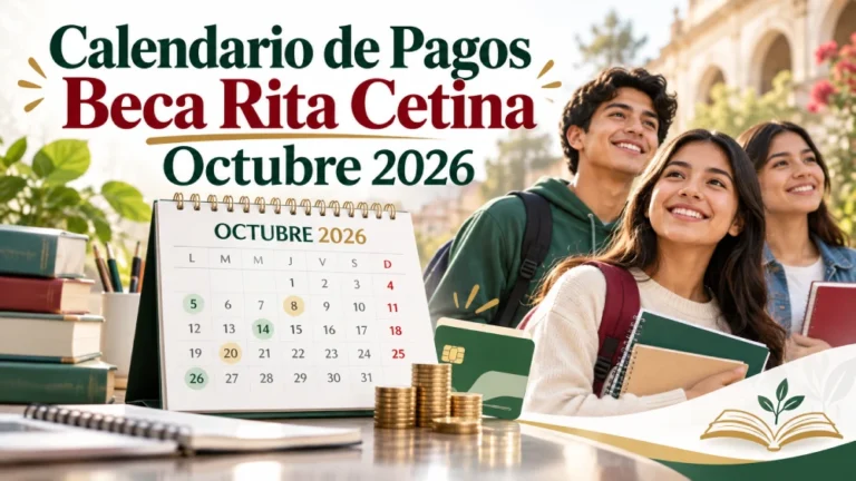Calendario de Pagos Beca Rita Cetina Octubre 2026